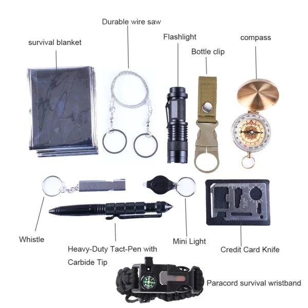 11 in 1 Survival kit Emergency Supplies First aid kits Tactical survival Tools - Image 6