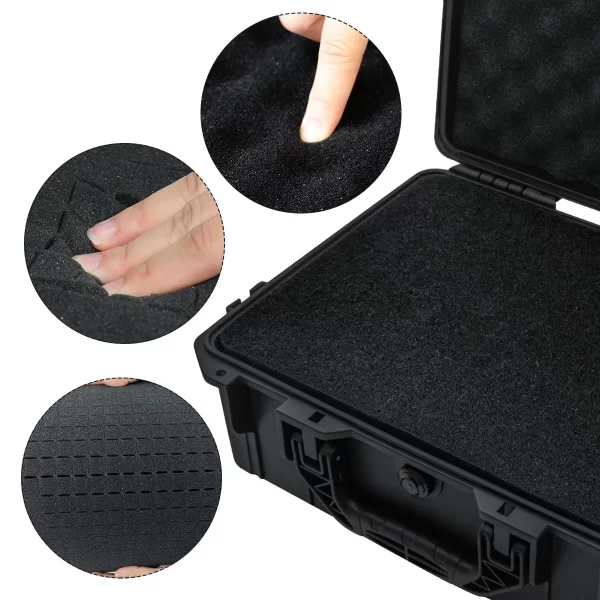 1pc Universal Portable Plastic Tool Box With Foam Insert Waterproof - Image 5