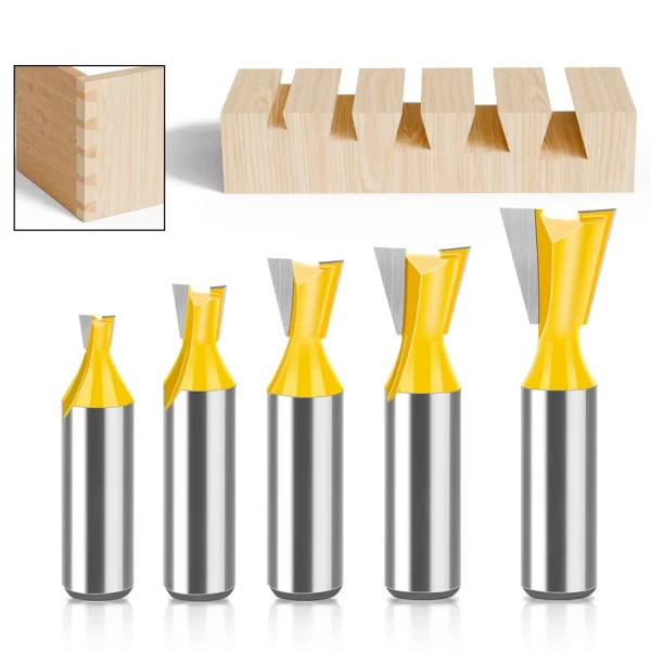1Pcs 6mm 12mm Shank Dovetail Joint Router Bits Set Dovetail Joint Router Bits Set - Image 5