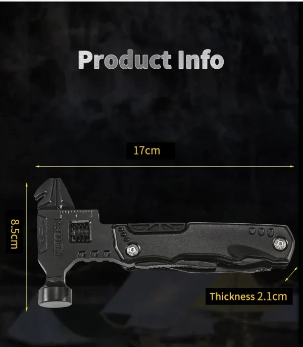 New Multifunctional Wrench Hammer Knife Pliers Survival Tool Stainless Steel Multi-tool Knife - Image 25