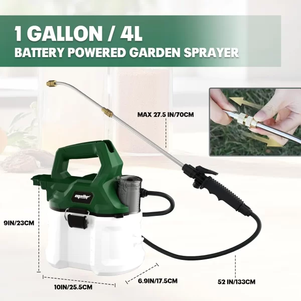 4L Battery Powered Sprayer for Makita 18V Battery BL1820 Electric Garden Sprayer - Image 4