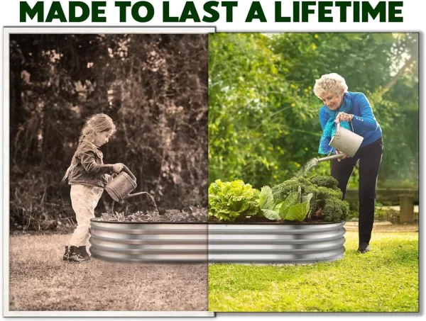 Galvanized Raised Garden Beds Outdoor // 4×2×1 ft (2-Pack) - Image 3