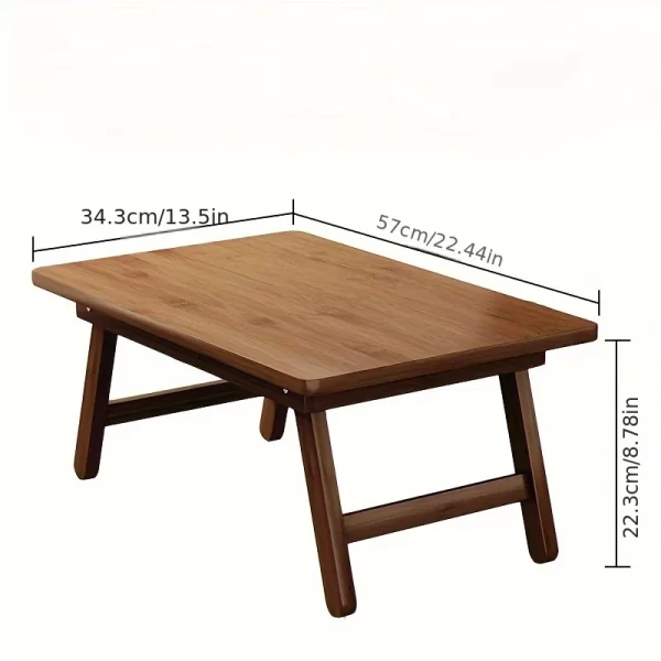 Versatile Foldable Coffee Table - Brown, Bamboo Top - Image 3