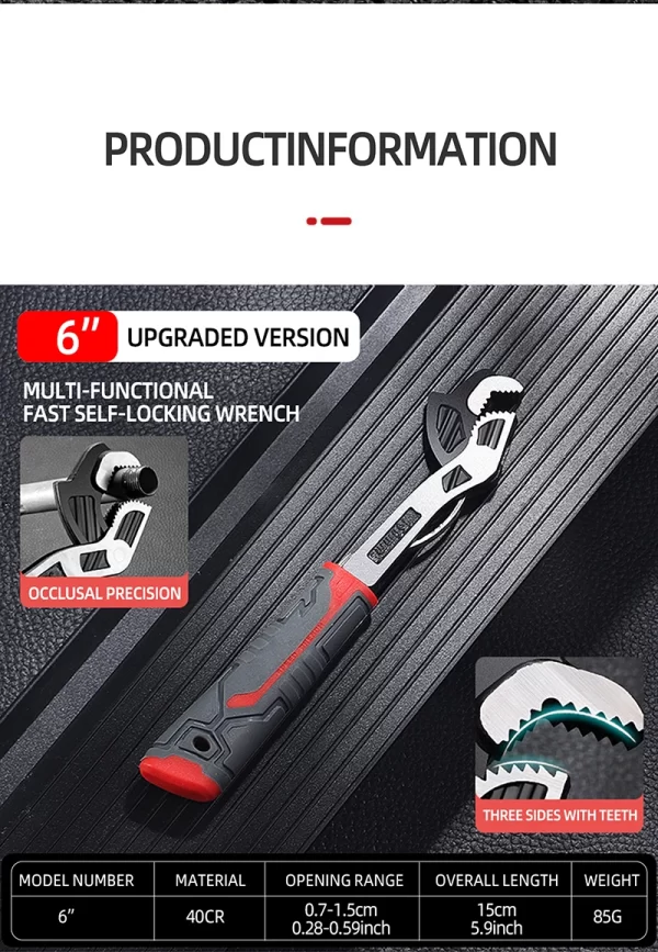 AIRAJ Universal Wrench Multi-Function Adjustable Wrench - Image 18