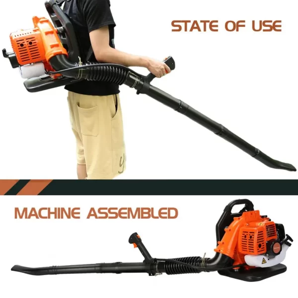 52CC Gas Powered Backpack Leaf Blower 2 Stroke Strong Wind Snow Blower 550 CFM Garden Yard Power Tools - Image 7