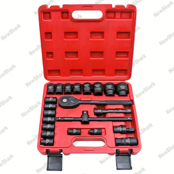 23 Piece Impact Socket Set Deep Socket Kit Assortment Standard Metric(8-32mm) - Image 7