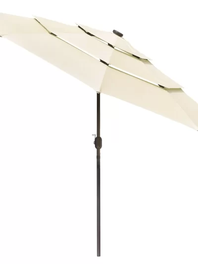 Solar LED Patio Umbrella with Crank Tilt Feature