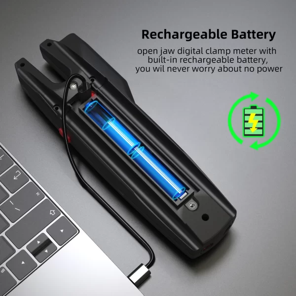 BSIDE U6 Professional Digital Clamp Meter 600A AC DC Pliers Voltmeter Electrical Tester - Image 6