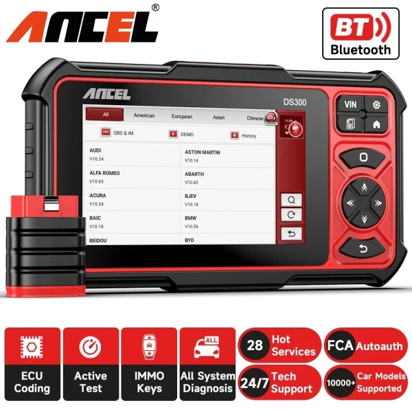 ANCEL DS300 OBD2 Car Scanner Bluetooth Auto All System Diagnostic Tool