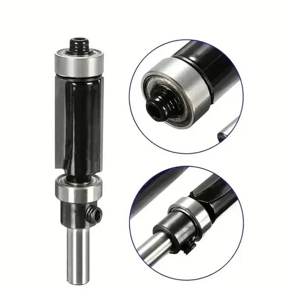 1pc Woodworking Power Tools 1/4'' Shank Top & Bottom Bearing Flush Trim Router Bit - Image 5
