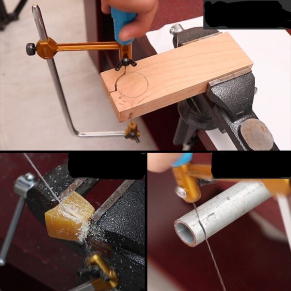 Saw Frame Adjustable U-Shape Handsaw Frame Bow Cutting Tool - Image 10