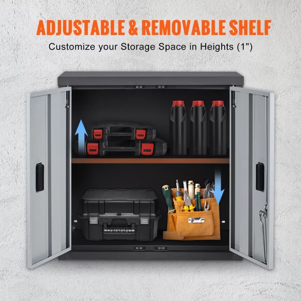 VEVOR Foldable Wall Cabinet Metal Garage Locker Mounted Tool Chest - Image 6