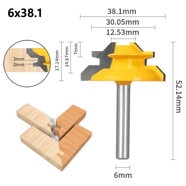 1Pc 45° Degree Lock Miter Router Bit - Image 11