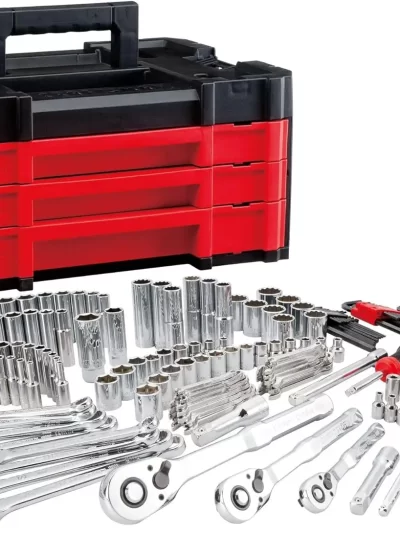262-Piece Mechanic Tool Set, Master Socket Set with 3-Drawer Tool Box, SAE/Metric Set (CMMT45309)
