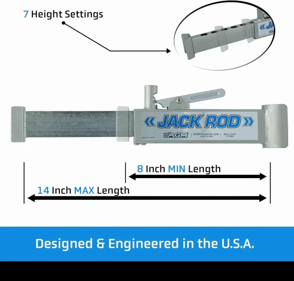 AGM Products Jack Rod - Easy to Use Floor Jack Safety Tool. Rated for 2 Tons - Image 4