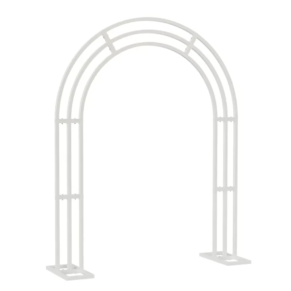 Large White Wedding Arch Stand 3 Layer - Image 7