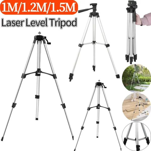 1M/1.2M/1.5M Laser Level Tripod Aluminum Alloy Tripod Stand