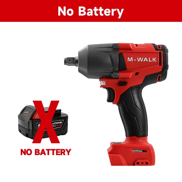 M-WALK Electric Impact Wrench 1300N. Power Wrench For 18V Milwaukee Battery Pin - Image 7