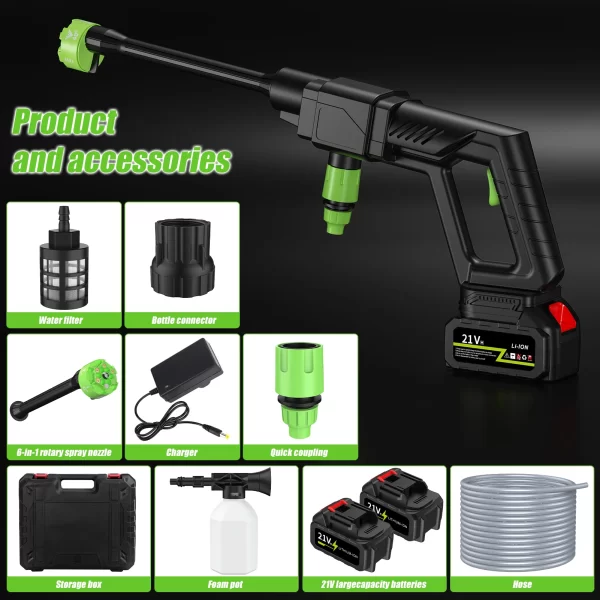 Brushless High Pressure Car Washer Gun 6 IN 1 Electric Cordless Pressure Washer - Image 4