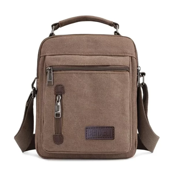 Multi Pockets Men Shoulder Bags Creative Tote Canvas - Image 10