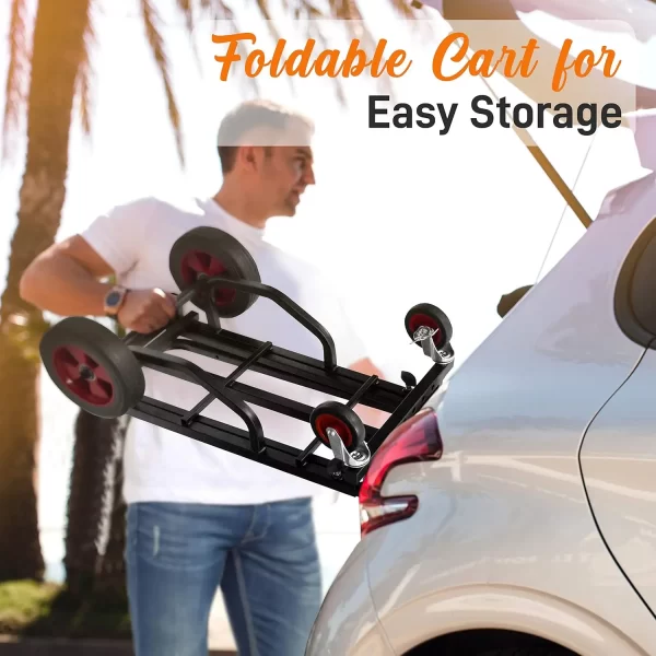 Compact 8-in-1 Folding cart Foldable and Lightweight,  27.52'' to 44.25'' - Pyle PKEQ48 - Image 4