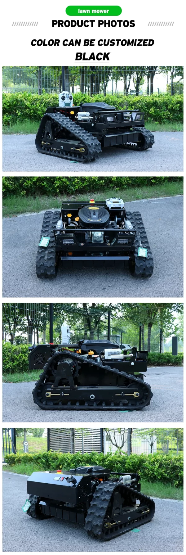 Remote Control  4-Stroke Lawn Mower with Self-generating System for Big Farm - Image 12