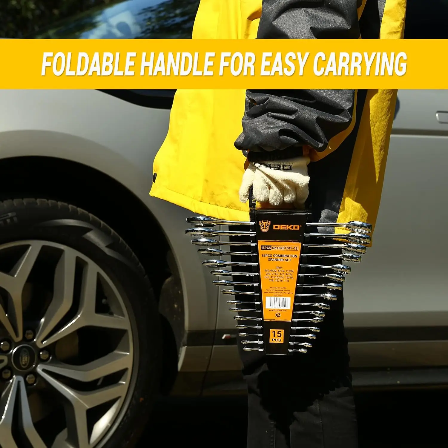 DEKOPRO Combination Wrench Set, SAE&Metric, 1/4'' to 1'' & 8-22mm, 12-Point - Image 6