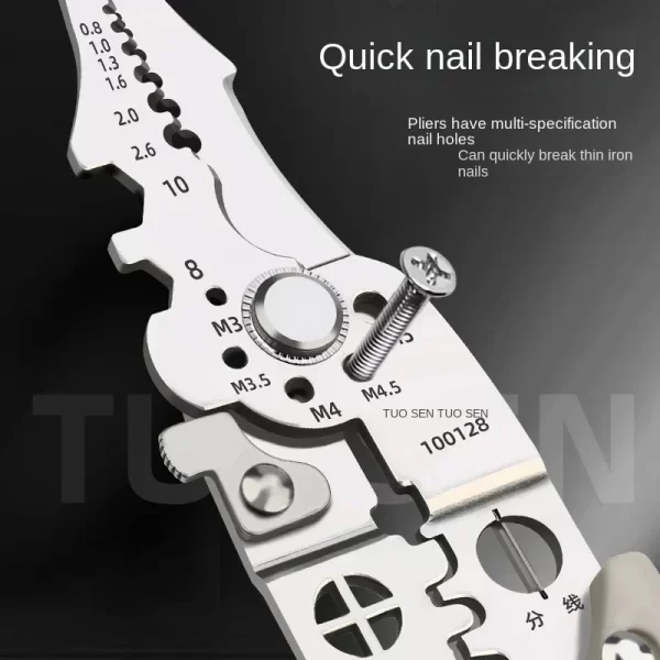 Outdoor Multi Functional Electrician Pliers for Wire Splitting and Stripping - Image 4