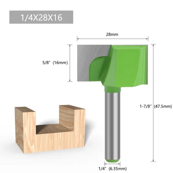 LAVIE 1/4 Shank Cleaning Bottom Bit Straight Router Bit Set - Image 12
