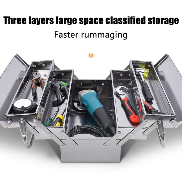 Cantilever Tool Box Rustproof High Hardness Retractable Portable Folding