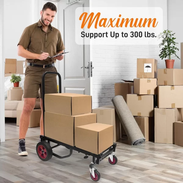 Compact 8-in-1 Folding cart Foldable and Lightweight,  27.52'' to 44.25'' - Pyle PKEQ48 - Image 3