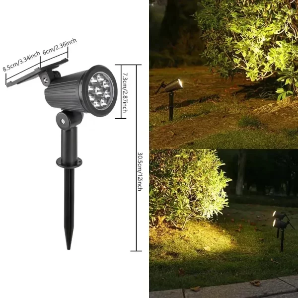1~4Pack Solar Light Outdoor Adjustable 9LED Spotlight - Image 8