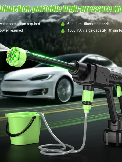 Brushless High Pressure Car Washer Gun 6 IN 1 Electric Cordless Pressure Washer