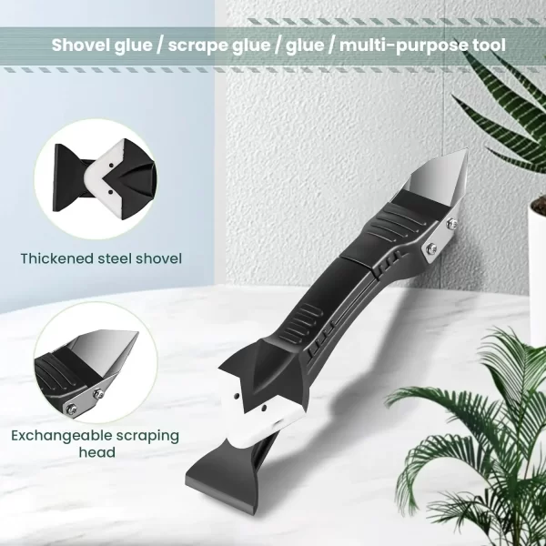 9PCS Caulk Nozzle Applicator Silicone Scraper Sealant Caulking Smooth Remover Tools Kit - Image 4