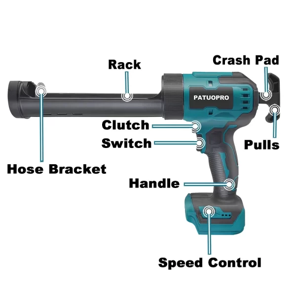 Cordless Electric Glue Gun Multifunctional Electric Caulking Gun Makita 18V Battery - Image 3