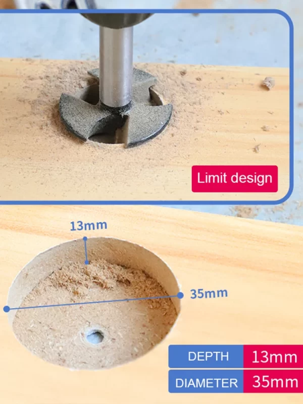 NEW Diameter 35mm Adjustable Carbide Drill Bits Hinge Hole Opener Boring Bit - Image 10