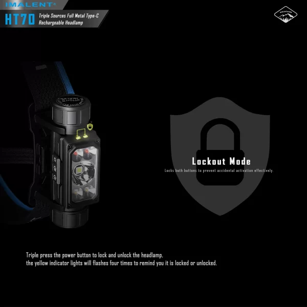 IMALENT HT70 LED Headlamp 3500LM 349M 5000mAh Battery Type-C Rechargeable - Image 24