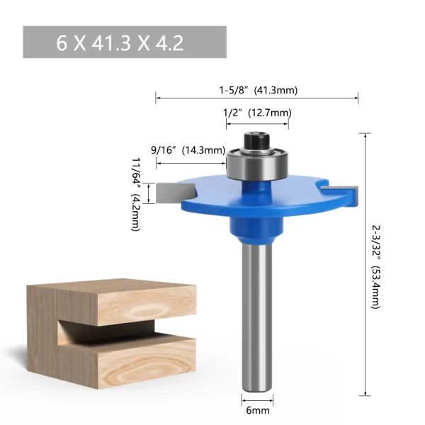 1pc 6mm 6.35mm Shank T-Sloting Biscuit Joint Slot Cutter Jointing Slotting Router Bit - Image 7