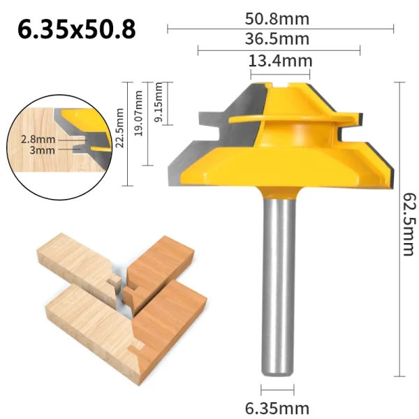 1Pc 45° Degree Lock Miter Router Bit - Image 18