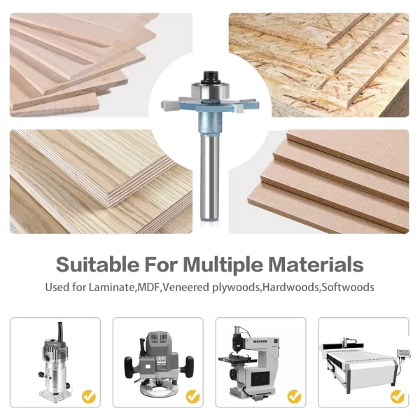 Wood Router 1/4in 6mm Shank Straight End Mill Trimmer Cleaning Flush Trim Corner Round Cove Box Bits - Image 20