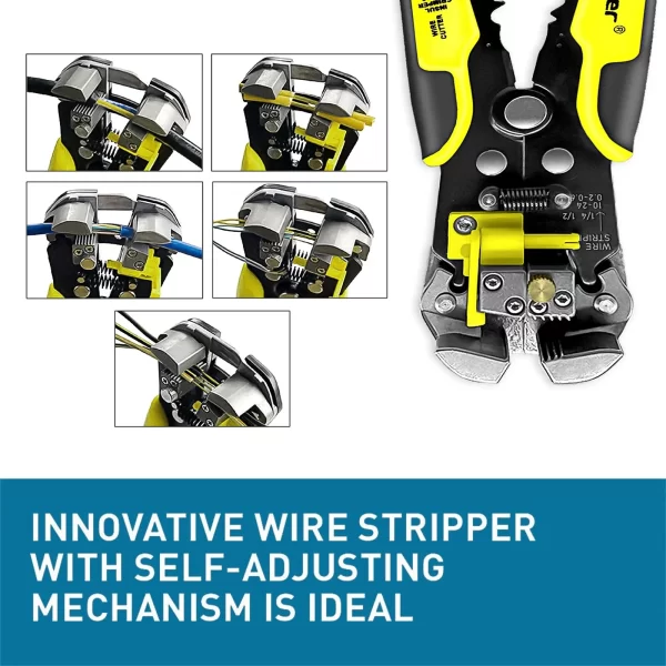 Professional Electrician Wire Tool Cable Wire Stripper Cutter Crimper - Image 4