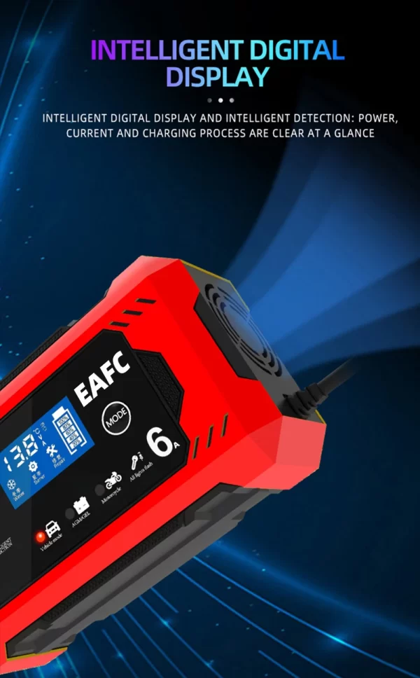 Car Battery Charger 12V 6A Intelligent Fast Charging - Image 17