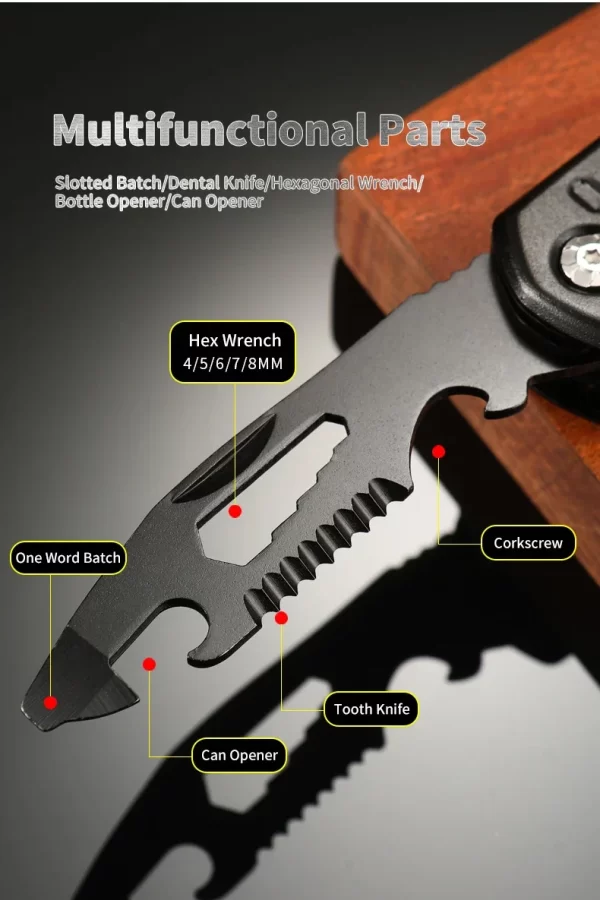 New Multifunctional Wrench Hammer Knife Pliers Survival Tool Stainless Steel Multi-tool Knife - Image 20