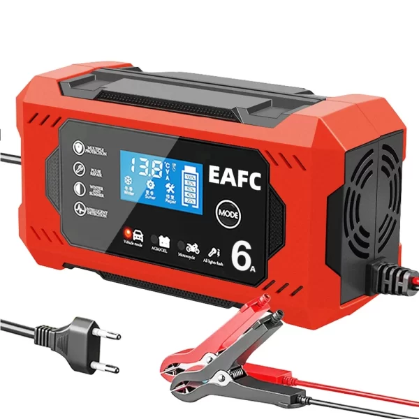 Car Battery Charger 12V 6A Intelligent Fast Charging