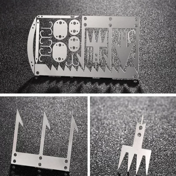 Outdoor Camping Outdoor Multifu Equipment Survival Tools Stainless Steel Card - Image 13