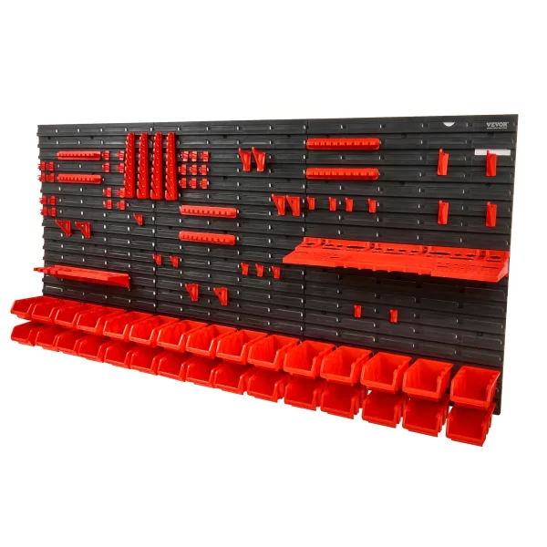 VEVOR Wall Mounted Storage Bins 30/48-Bin Parts Rack Organizer