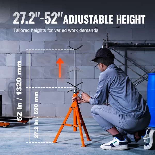 VEVOR Pipe Stand 2500LBS Heavy Duty Pipe Jack Stands - Image 3