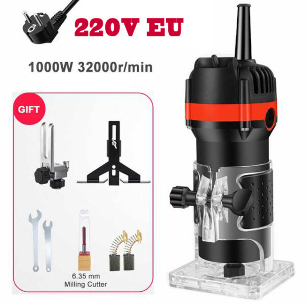 1000W Woodworking Electric Trimmer 32000RPM Wood Router - Image 21