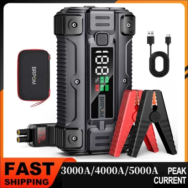 Car Jump Starter 3000A/4000A/5000A Battery Charger Emergency Power Bank Booster for 12V