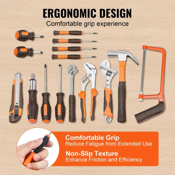 VEVOR Tool Kit Home Repairing Tool Kit with Portable Tool Storage - Image 4
